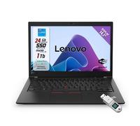 Lenovo ThinkPad, PC portable Intel Core i5-8350 prêt à l'emploi avec livres, ordinateur portable avec écran HD de 14,1", RAM 24 Go, SSD 1 To, clavier italien QWERTY + clé d'empreinte digitale
