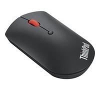ThinkPad Silent - Souris - droitiers et gauchers - bleu optique - 3 boutons - sans fil - Bluetooth 5.0 - noir - boîtier marron