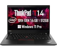 Lenovo Thinkpad T14 Gen 1 Ordinateur Portable Professionnel 14" Full HD Intel Core i5-10310U, 16 Go de RAM DDR4, SSD de 512 Go, Clavier US Windows 11 Pro (Refect)