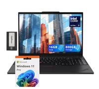 Lenovo ThinkPad T16 G3 Ordinateur portable WUXGA 16", Intel Ultra 5 125U, 16 Go DDR5, 800 Go de stockage (512 Go SSD + station d'accueil 288 Go), clavier rétroéclairé, lecteur d'empreintes digitales