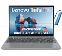 Lenovo ThinkPad T16 Gen 2 Ordinateur portable professionnel (écran tactile FHD+ 16", Intel 10-Core i7-1355U, 32 Go de RAM DDR5, SSD de 1 To), Ethernet, rétroéclairé, empreintes digitales, webcam FHD