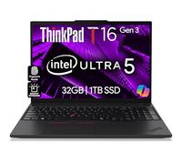 Lenovo ThinkPad T16 Gen 3 Ordinateur portable professionnel Écran FHD+ 16", Intel Ultra 5-125U (Beats i7-1355U), 32 Go de RAM DDR5, SSD de 1 To, Webcam 5 Mo, WiFi 6E + BT, RJ-45, HDMI, Win 11 Pro, AI