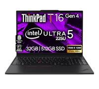 Lenovo ThinkPad T16 Gen 4 Business Laptop 16" FHD+ Display, Intel Ultra 5-225U (Beats i7-1355U), 64 Go de RAM DDR5, 512 Go SSD, 5 Mo de webcam, empreintes digitales, KB rétroéclairé, WiFi 6E + BT, RJ