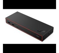 Lenovo ThinkPad USB4 Dock 5000 - Station d'accueil Thunderbolt 4, 4x USB 3.2 Gen 2 Type-A, 2x USB 3.2 Gen 2 Type-C, HDMI 2.1, 2x DisplayPort 1.4, 100W Power Delivery, Ethernet, Eclipse Black, Windows/