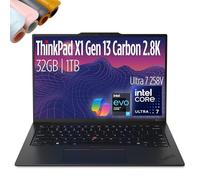 Lenovo ThinkPad X1 Carbon Gen 13-14" 2,8K OLED 120 Hz, Copilot+ PC Ultrabook - Intel Core Ultra 7 258 V EVO - Mémoire 32 Go 8533MT/s - SSD 1 To - Rétroéclairé, empreintes digitales, Wi-Fi 7, Win 11