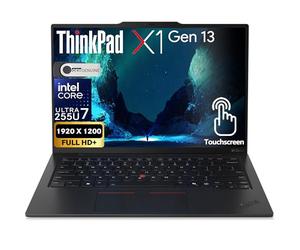 Lenovo ThinkPad X1 Carbon Gen 13 Ordinateur portable professionnel, Intel Ultra 7 255U, écran tactile FHD+ 14", 32 Go de RAM DDR5, SSD PCIe de 1 To, WiFi 6E + BT, RJ-45, clavier rétroéclairé, webcam