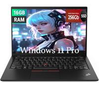 Lenovo Thinkpad X1 Carbon Gen7 Businees Laptop, 14" FHD (1920 x 1080), Intel Core i5-8365U 1,6 GHz, RAM 16 Go, SSD 256 Go, Webcam, Windows 11 Pro (renouvelé)