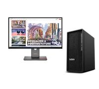 Lenovo ThinkStation P2 TWR G2 U7 16 x2 + ThinkVision P27QD-40 27 QHD Docking Processeur Intel® Core Ultra 7 265 vPro® coeurs E jusqu'à 4,60 GHz coeurs P jusqu'à 5,20 GHz, Windows 11 Professionnel 64, 