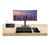 Lenovo ThinkStation P3 SFF i7, 32 Go de RAM, 1 To SSD, Windows 11 Pro, T1000 8 Go DDR6 GPU fourni avec ThinkVision T34w 34 po incurvé 2K, Wi-Fi T2U Plus, clavier et souris sans fil MK650, souris en