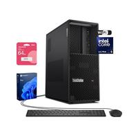 Lenovo ThinkStation P3 Tiny Station de travail, Intel 20-Core i7-14700, 32 Go DDR5, 1 To SSD, HDMI, DP, Wi-Fi 6, Windows 11 Pro, Bundle avec clé USB Adata UC310 64 Go, PC pour entreprises et