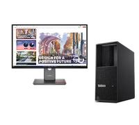 Lenovo ThinkStation P3 TWR G2 U7 32G x2 + ThinkVision P27QD-40 27 QHD Docking Processeur Intel® Core Ultra 7 265K vPro® coeurs E jusqu'à 4,60 GHz coeurs P jusqu'à 5,40 GHz, Windows 11 Professionnel 64