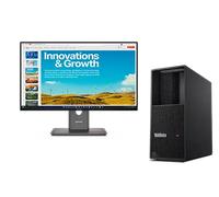 Lenovo ThinkStation P3 TWR G2 U9 32G x2 + ThinkVision P24QD-40 23,8 QHD Docking Processeur Intel® Core Ultra 9 285K vPro® coeurs E jusqu'à 4,60 GHz coeurs P jusqu'à 5,50 GHz, Windows 11 Professionnel 