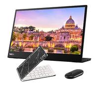 Lenovo ThinkVision M14 Moniteur de voyage portable 35,6 cm, 1920 x 1080 m, IPS, 2 ports USB de type C avec clavier sans fil pliable Bluetooth marbre noir et souris sans fil Bluetooth Black Pebble M355