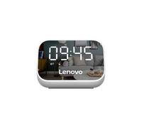 Lenovo TS13 Multifonction 5.0 Haut-Parleur Bluetooth Subwoofer Stéréo Lecteur HD Appel Microphone Miroir Réveil 1500mAh Batterie,blanc