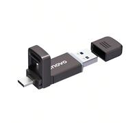 Lenovo Type-C USB3.2 Clé USB pour téléphone portable à double interface, avec capuchon métallique anti-poussière et anti-choc SX6Pro 32G,64G,128GAlliage de zinc
