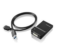 Lenovo USB 3.0 - DVI/VGA adaptateur graphique USB 2048 x 1152 pixels Noir