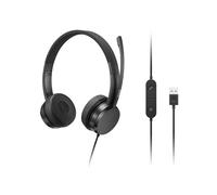 Lenovo USB-A Wired Stereo On-Ear Headset with Control Box