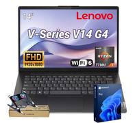 Lenovo V14 AMD Ryzen 7 7730U Ordinateur portable professionnel FHD 14 | Webcam avec obturateur de confidentialité, Bluetooth, Type-C, Type-A, HDMI, Ethernet, Wi-Fi 6, Windows 11 Pro, noir