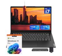 Lenovo V14 Ordinateur portable professionnel FHD 14", Intel i7-13620H, 16 Go de RAM DDR4, 1,16 To de stockage (SSD 1 To + station d'accueil 160 Go), carte graphique Intel UHD, Wi-Fi 6, caméra HD 720p