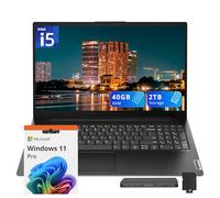 Lenovo V15 G4 IRU Ordinateur portable professionnel FHD 15,6", Intel i5-13420H, 40 Go de RAM DDR4, 2 To de stockage (ensemble de station d'accueil SSD de 1 To + station d'accueil de 1 To), carte