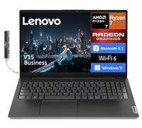 Lenovo V15 Ordinateur portable professionnel 15,6" avec écran FHD AMD Ryzen 7 7730U (Beats i7-1255u), 24 Go DDR4, SSD PCIe 2 To, AMD Radeon, WiFi 6, Bluetooth 5.2, webcam, RJ-45, Win 11 Pro) avec