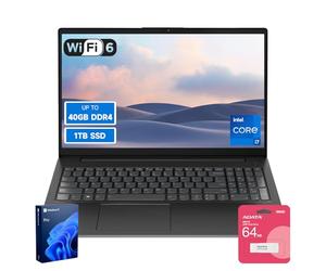 Lenovo V15 Ordinateur portable professionnel haute performance, écran FHD de 15,6 po, 13e génération, Intel 10 cœurs i7-13620H, 40 Go de RAM, SSD de 2 To, webcam, HDMI, Wi-Fi 6, Windows 11 Pro