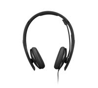 Lenovo - Micro-casque - sur-oreille - filaire - USB-C - noir - certifié Zoom