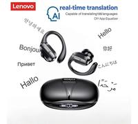 Lenovo XT80 - écouteurs de sport sans fil, avec microphones, contrôle des boutons, affichage de puissance LED, son stéréo HiFi, casque avec traducteur AI XT80 Black AI
