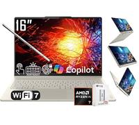 Lenovo Yoga 7 2-en-1 AI PC Copilot+ Ordinateur portable, écran tactile LCD 2K de 16", AMD 8-Core Ryzen AI 7 350, 16 Go LPDDR5X, 1 To SSD, WiFi 7, KB rétroéclairé, empreintes digitales, webcam 1080p, W