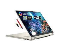 Lenovo Yoga 7 2-en-1 Copilot+ AI PC portable, 14" 2K OLED Touch (100% DCI-P3), AMD Ryzen AI 5 340 (jusqu'à 50 Tops), 16 Go LPDDR5, 512 Go SSD, pour Creator Business Professional, Windows 11, EAT 16 Go