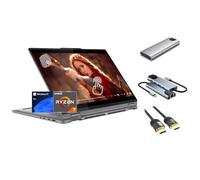 Lenovo Yoga 7 2-in-1 16" 2K Touch Laptop, AMD Ryzen 7 8840HS AI CPU (Beats Ultra 7-150U), 16GB RAM, 512GB SSD + 256GB Portable SSD, Backlit, 3-in-1 External Storage Bundle, US Version KB, Win 11 Pro