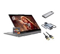 Lenovo Yoga 7 2-in-1 16" 2K Touch Laptop, AMD Ryzen 7 8840HS AI CPU (Beats Ultra 7-150U), 16GB RAM, 512GB SSD + 256GB Portable SSD, Backlit, 3-in-1 External Storage Bundle, US Version KB, Win 11