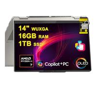 Lenovo Yoga 7 Ordinateur portable 2 en 1 14" WUXGA OLED Touch (100 % DCI-P3, 600 nits HDR) AMD 8-core Ryzen AI 7 350 (jusqu'à 50 Tops) 16 Go de RAM 1 To SSD pour Creator Business Professional Win11