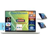 Lenovo Yoga 7 Ordinateur portable 2 en 1 alimenté par l'IA Écran tactile OLED FHD+ 14" (AMD Ryzen AI 7 350 (Beat i7-1355u), 16 Go LPDDR5X, 1 To M.2 2242 PCIe SSD, Win 11P) avec MS 365 personnel