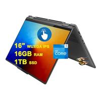 Lenovo Yoga 7i 16 Ordinateur portable 2 en 1 16" WUXGA IPS Écran tactile 13e génération Intel 10-Core i5-1335U (Beats i7-1255u) 16 Go de RAM 1 To SSD rétroéclairé Empreintes digitales Thunderbolt