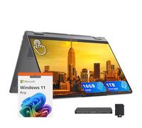 Lenovo Yoga 7i Ordinateur portable à écran tactile 2 en 1 16" 2K, Intel Ultra 5 226 V, 16 Go LPDDR5X, 1 To (SSD 512 Go + station d'accueil 512 Go), carte graphique Intel Arc, clavier rétroéclairé