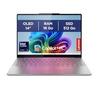 Lenovo Yoga Slim 7 14ILL10 - Ordinateur Portable 14'' OLED WUXGA Copilot+ (Intel Ultra 5 226V, RAM 16Go, SSD 512Go, Intel Arc Graphics 130V, Windows 11 Home) Clavier AZERTY Souris + écouteurs - Gris
