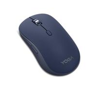 Lenovo Yoga Souris silencieuse Bluetooth (sans Fil, Ergonomique, ambidextre, capteur Optique IR LED, 6 Boutons, molette défilement, connectivité simultanée, 1 Batterie AA) - Bleu Cosmique