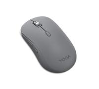 Lenovo Yoga - Souris silencieuse Bluetooth (sans Fil, Ergonomique, ambidextre, capteur Optique IR LED, 6 Boutons, molette défilement, connectivité simultanée, 1 Batterie AA) - Gris Lune