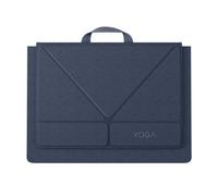 Lenovo Yoga Tote Housse pour Ordinateur Portable avec Écran 40,6 cm Organisateur Multiples avec Support Pliable, Housse de Protection Légère en Polyester et Microfibre, Bleu Cosmique