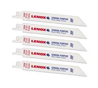 Lenox 1769340 Multimatériaux Lame pour Scie Sabre 10/14 TPI, Blanc, 52 x 19 x 0,9 mm, Set de 5 Pièces