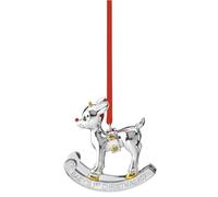 Lenox 894465 Décoration de Noël Rudolph Le Renne au Nez Rouge, avec Message en Anglais Baby’s 1st Christmas 2023 (Premier Noël de bébé 2023)