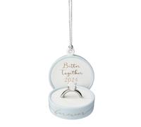 Lenox 895775 2024 Together Forever Boîte à bagues décorative de Noël
