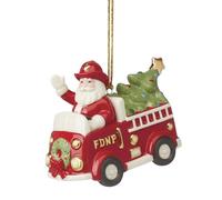 Lenox 896453 Décoration de Noël Père Noël dans Un Camion de Pompiers