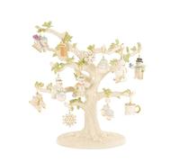 Lenox 896635 Lot de 12 décorations de Noël + Sapin de Noël avec présentoir
