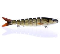 LENPABY 1pcs 13.6 cm 18.7g Dur Mutil articulé vairon pêche appâts Basse wobbler Truite Poisson-Chat leurres de pêche 13.6 CM 18.7G