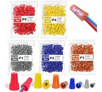 Lenporl Assortiment de 2500 écrous de fil électrique - Connecteurs à vis isolants - Connecteurs torsadés avec capuchons de fil portables à ressort pour une connexion rapide - 5 tailles