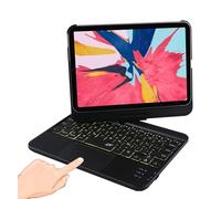 LENRICH Étui avec clavier pour iPad mini 7 A17 Pro 2024 et Mini 6 2021, clavier fonctionnel rétroéclairé multi-pavé tactile pour iPad mini 6e/7e génération 8,3" fin et léger