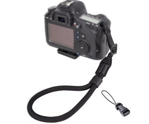 LENS-AID Dragonne poignet en corde pour appareil photo - Sangle élégante & compacte pour petits œillets - Reflex, hybride ou compact - 100 % nylon, montage universel