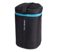 LENS-AID Housse Objectif L 10 x 19 cm étui rembourré | Mousse 10 mm, doublure polaire, extérieur Cordura, fermeture éclair, passant ceinture et anneau D